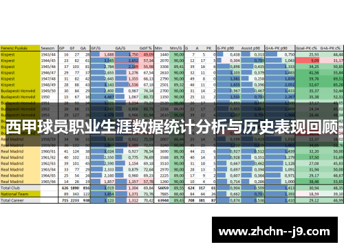 西甲球员职业生涯数据统计分析与历史表现回顾